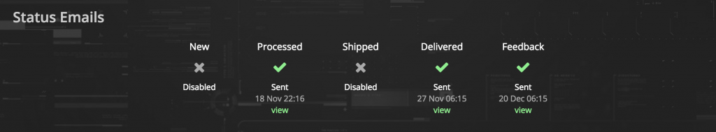 Order Emails | Help & Support
